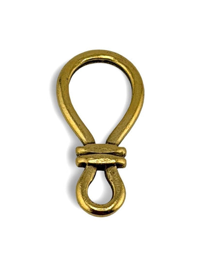 Breloque connecteur à boucle martelée, plaqué or 18 carats vieilli - AG641