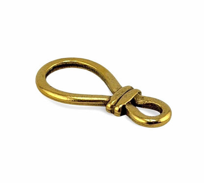 Breloque connecteur à boucle martelée, plaqué or 18 carats vieilli - AG641