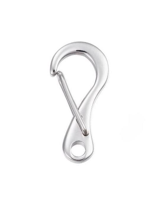 Small Clip Lobster Clasp, Stainless Steel - SS079
