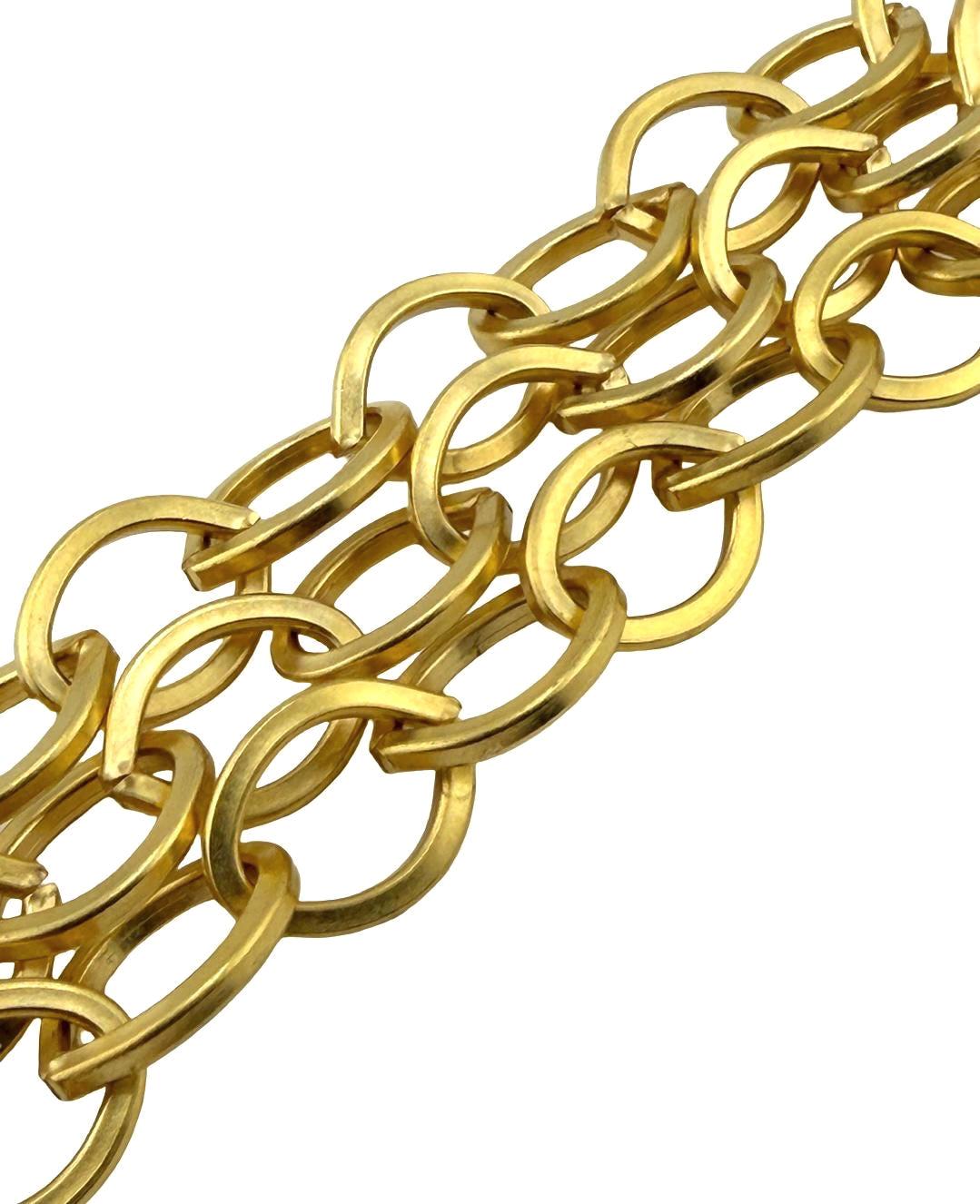 Smooth Chunky Oval Cable Chain, Antiqued 18k Gold Plated - G092-CH