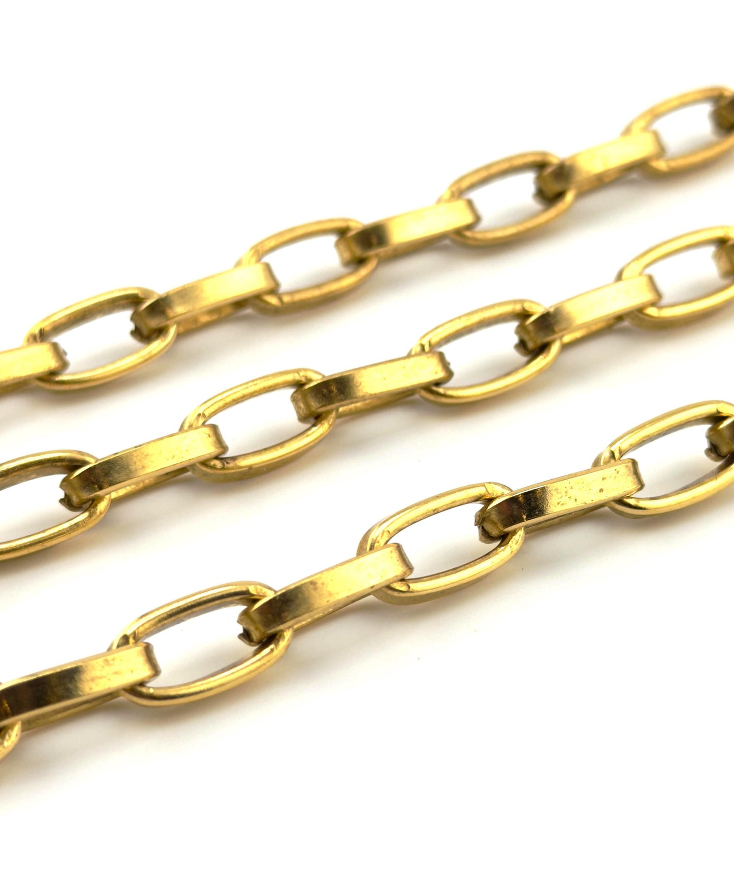 Long Link Paperclip Chain, Antiqued 18k Gold Plated - G101-CH