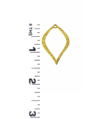 Large Teardrop Loop, Satin 18K Gold Plated- ST605