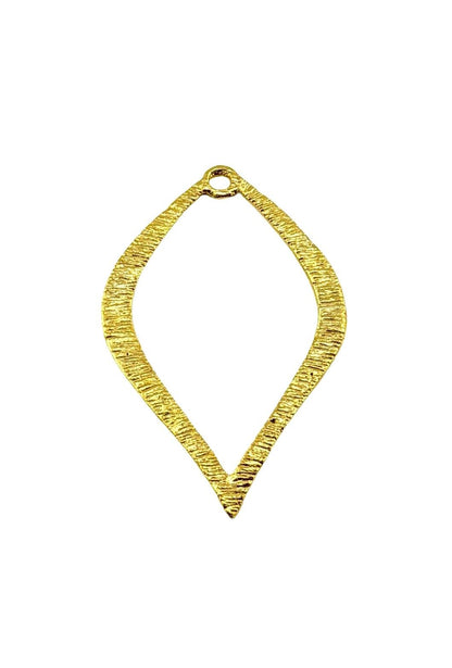 Large Teardrop Loop, Satin 18K Gold Plated- ST605