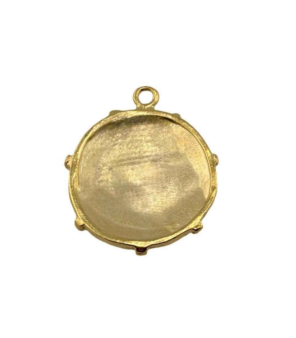 Hammered Radiant Charm, Satin 18k Gold Plated - ST250