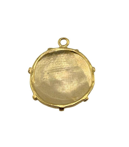 Hammered Radiant Charm, Satin 18k Gold Plated - ST250