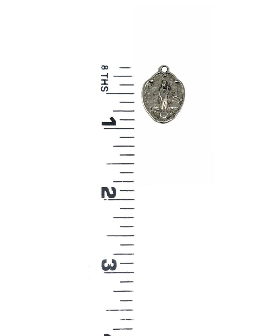 Médaille de la Vierge Marie, finition vieillie, étain – PT433