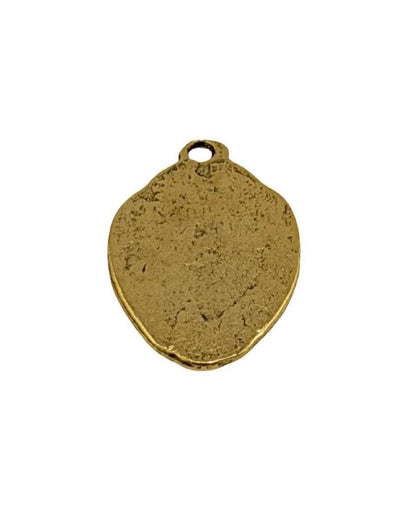 Petit Médaillon Vierge Marie, Plaqué Or 18 carats Vieilli - AG073