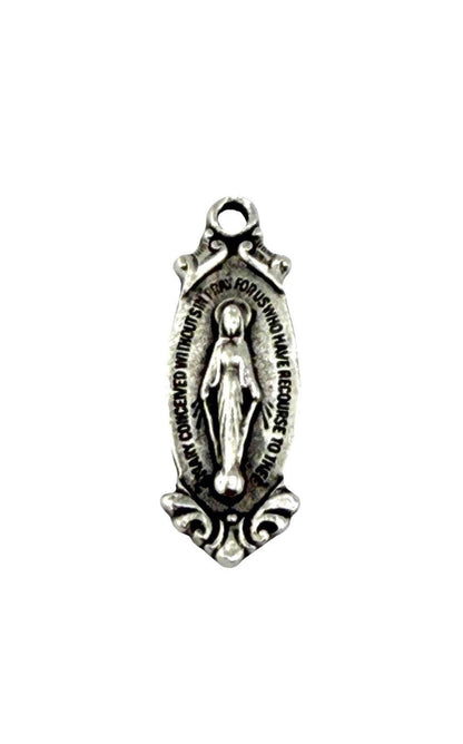 Médaille Vierge Marie, étain vieilli - PT393