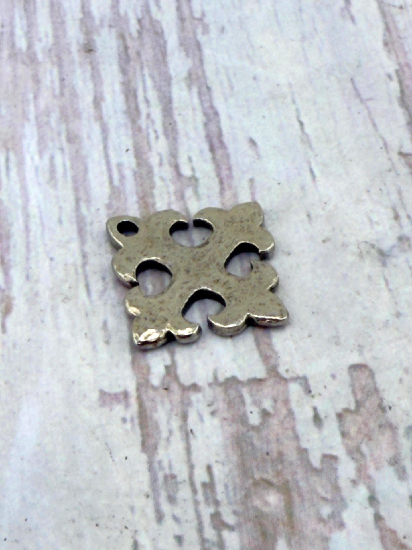 Fleury Cross Charm, Antiqued Pewter - PT388