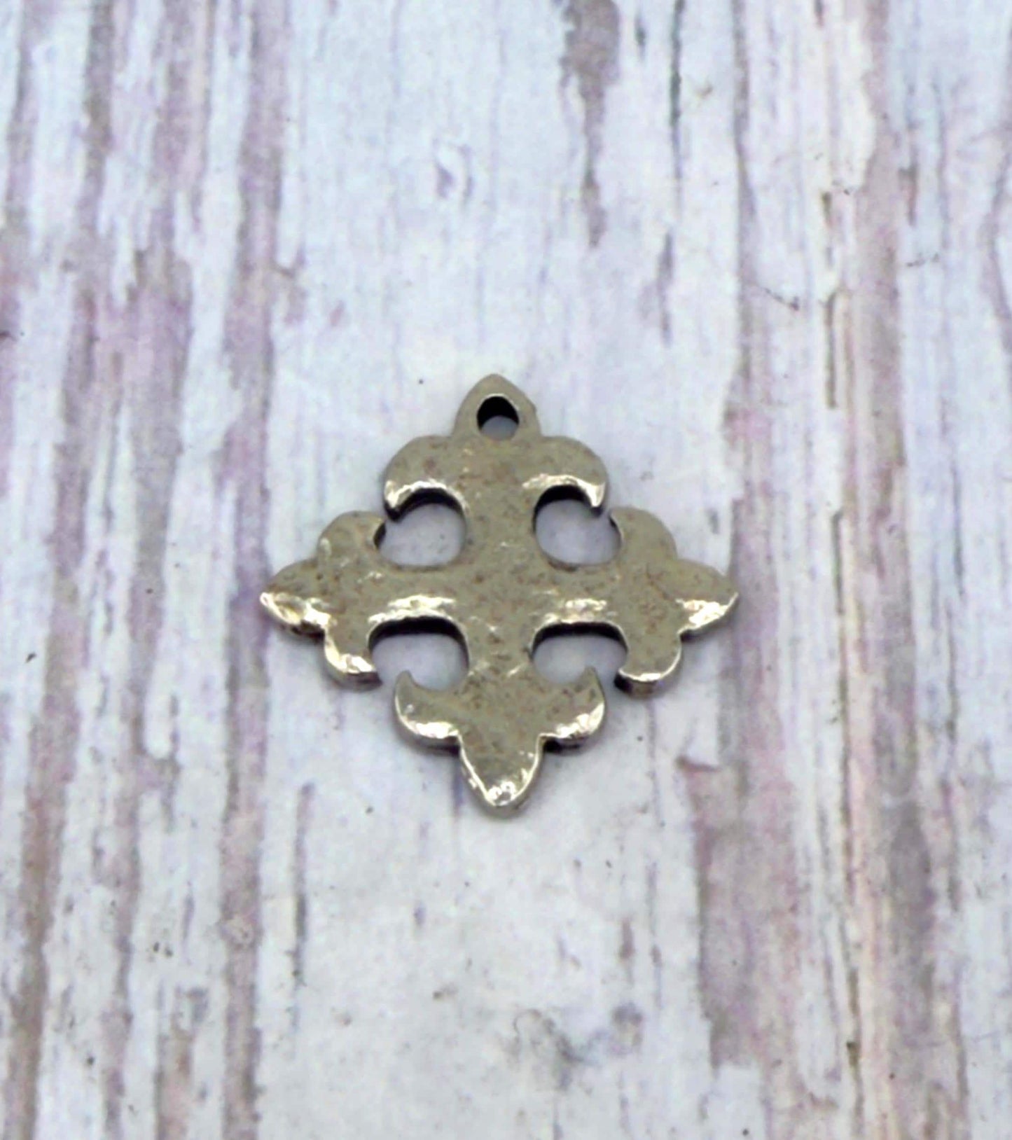 Fleury Cross Charm, Antiqued Pewter - PT388