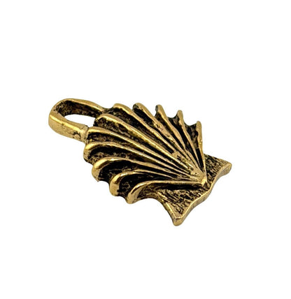 Small Seashell Charm, Antiqued 18k Gold Plated - AG703