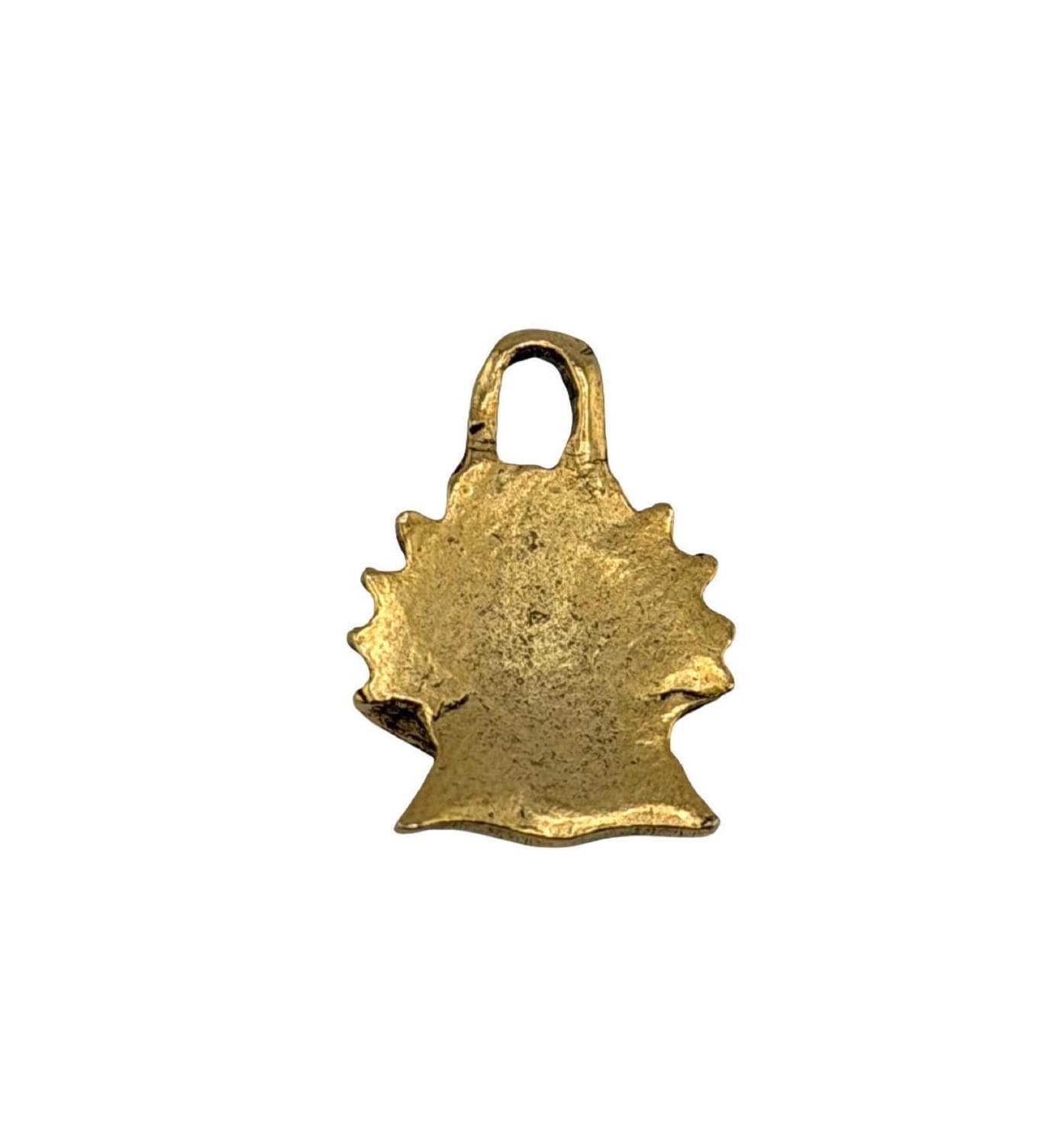 Small Seashell Charm, Antiqued 18k Gold Plated - AG703