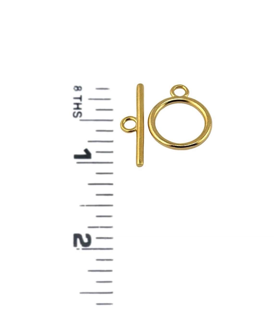 Satin 18k Gold Plated Classic Toggle Clasp - ST708