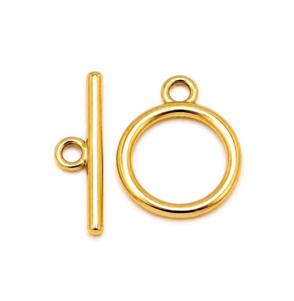 Classic Toggle Clasp, Antiqued 18k Gold Plated  - AG707