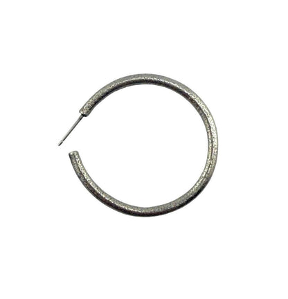 Half Hoop Earrings, Antiqued Pewter - PT715