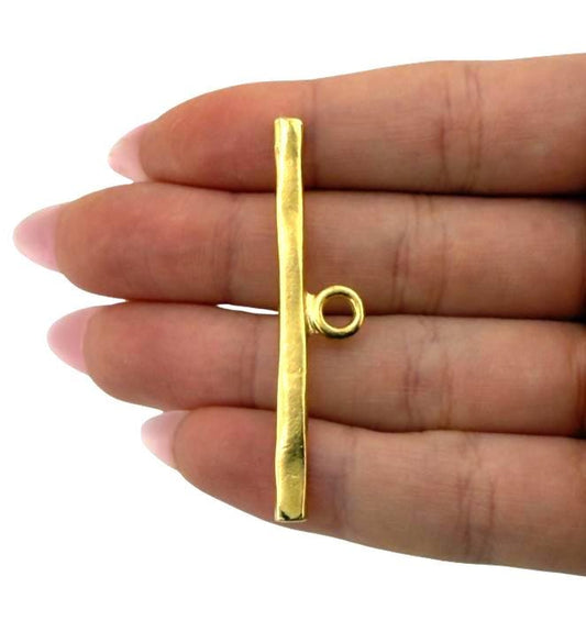 Large Single Toggle Bar, Satin Gold Plated - ST732