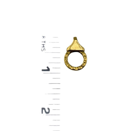 Hammered Chain End Connector & Bar, Antiqued Gold Plated - AG063/A