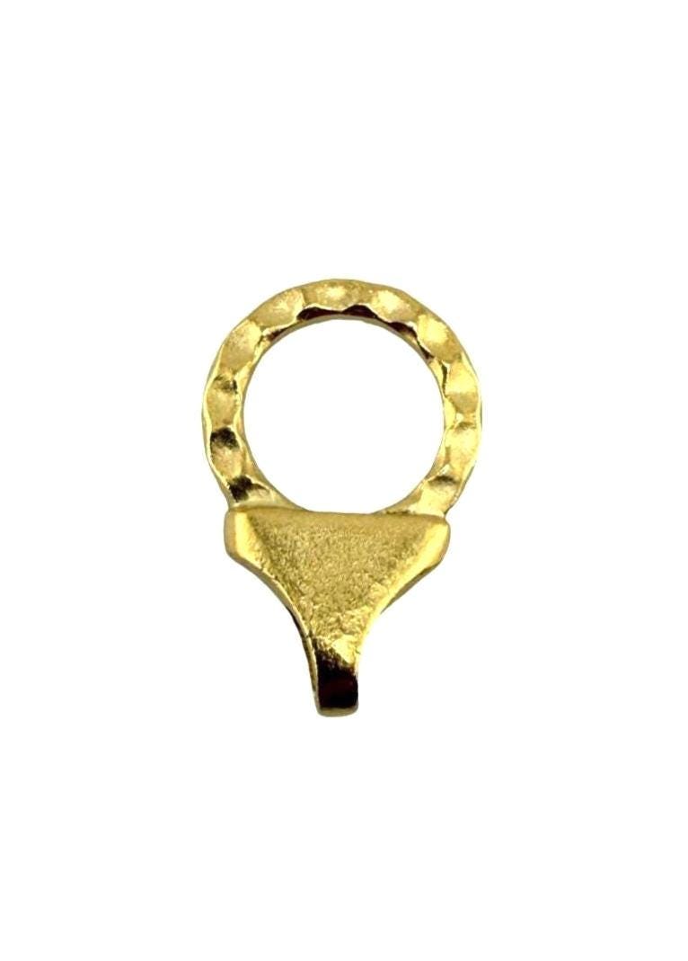 Hammered Chain End Connector & Bar, Satin Gold Plated - ST243/A