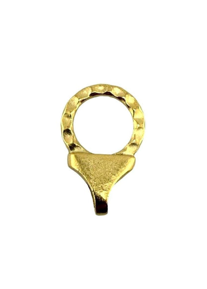 Hammered Chain End Connector & Bar, Satin Gold Plated - ST243/A