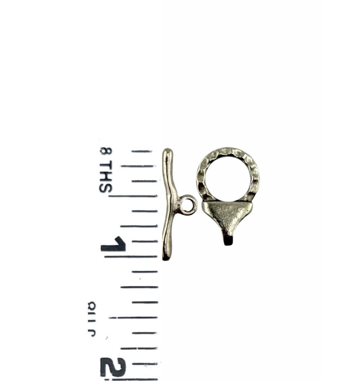 Hammered Chain End Connector & Bar, Antiqued Pewter - PT423/A