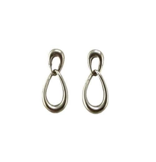 Modern Teardrop Earrings, Antiqued Pewter - PT724
