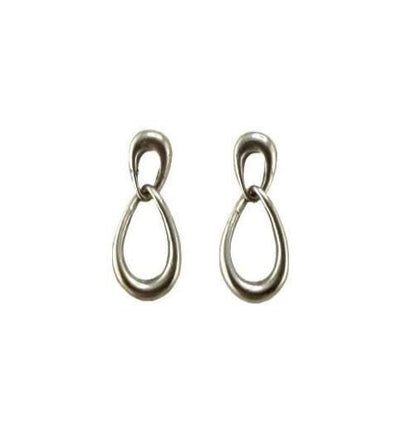 Modern Teardrop Earrings, Antiqued Pewter - PT724