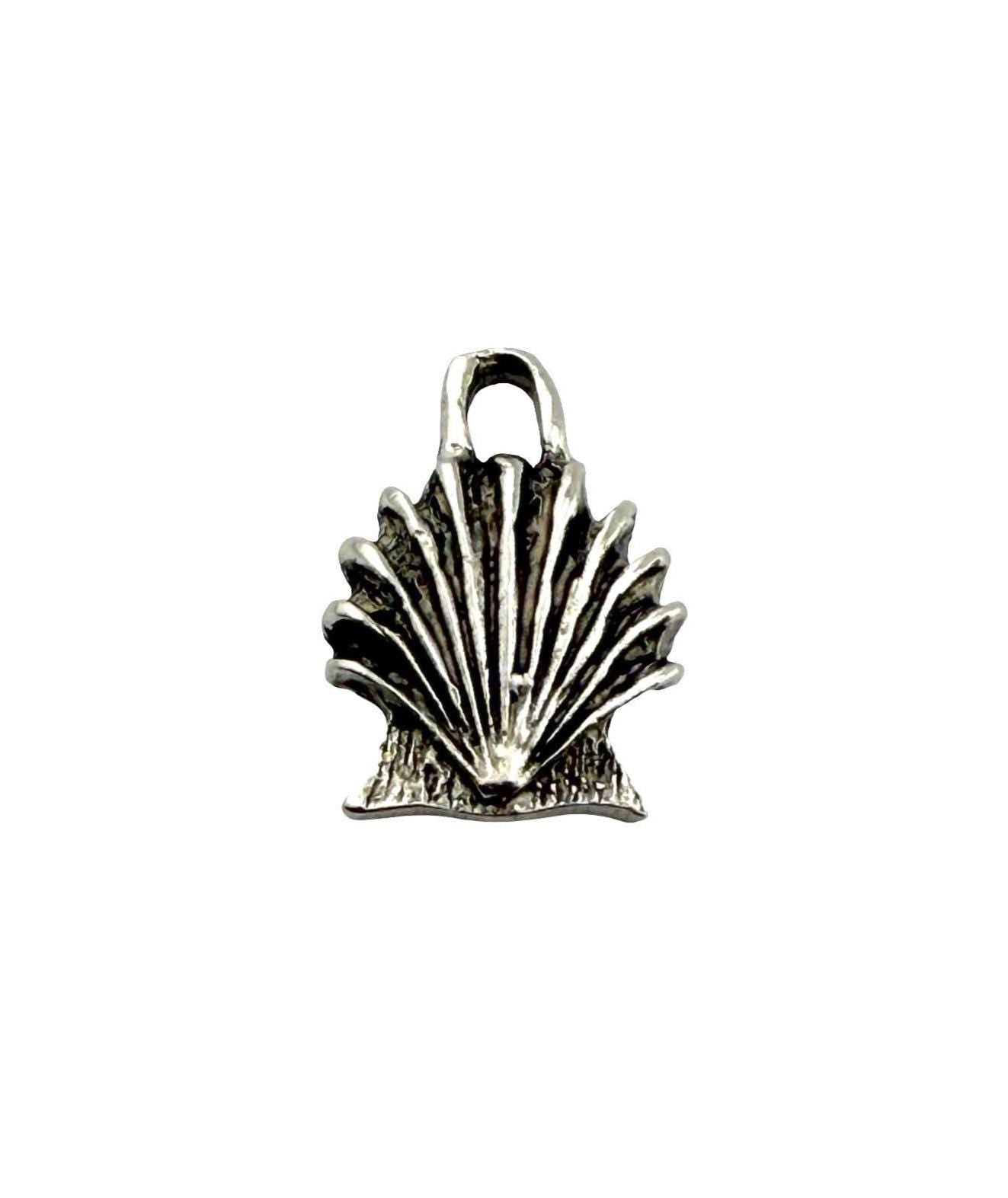 Small Seashell Charms, Antiqued Pewter - PT705