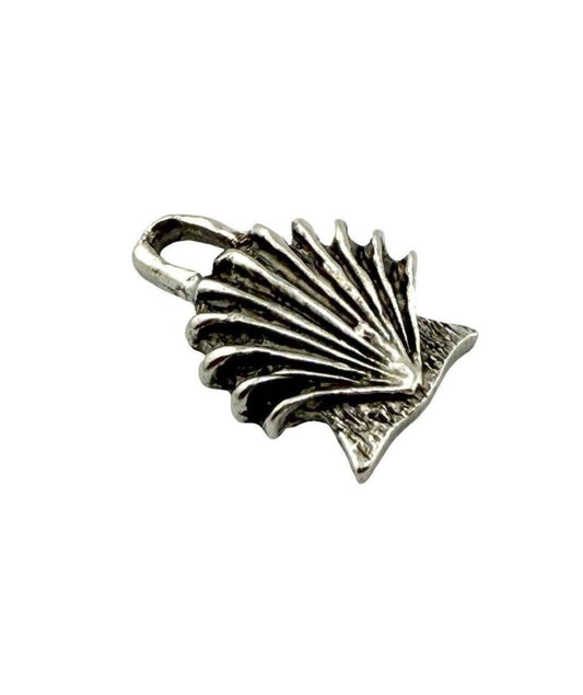Small Seashell Charms, Antiqued Pewter - PT705