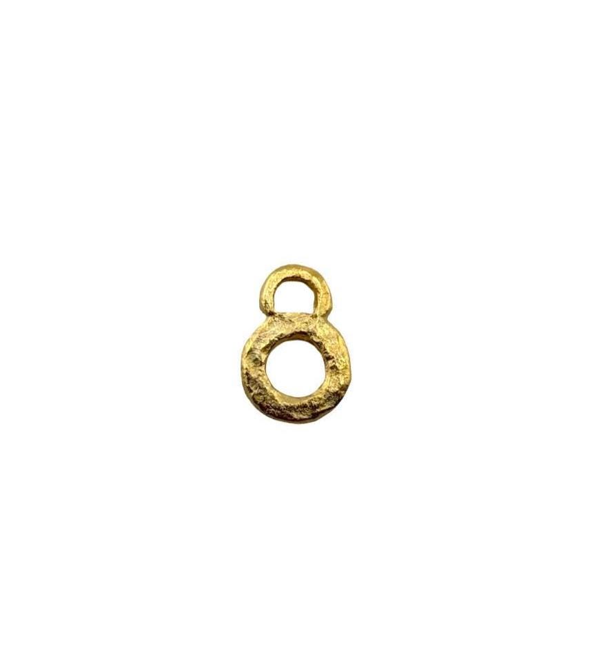 Tiny Double Loop Connectors (2 count), Satin Gold Plated - ST592