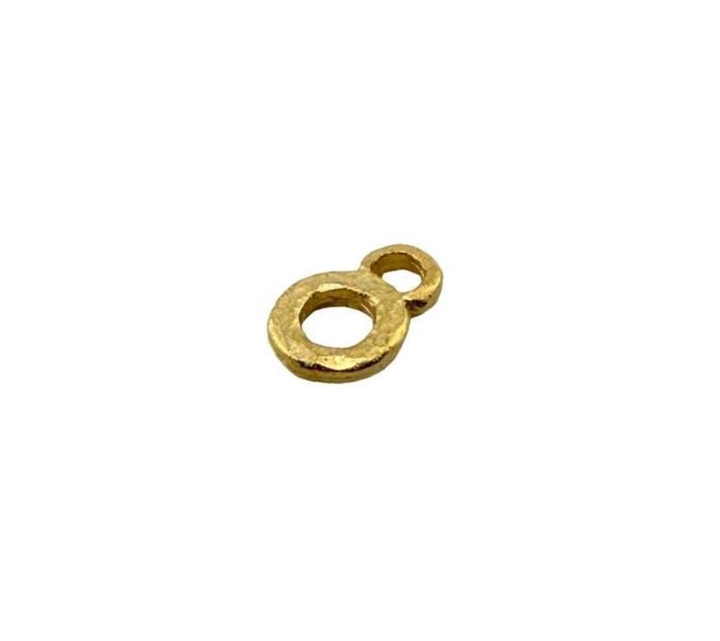 Tiny Double Loop Connectors (2 count), Satin Gold Plated - ST592