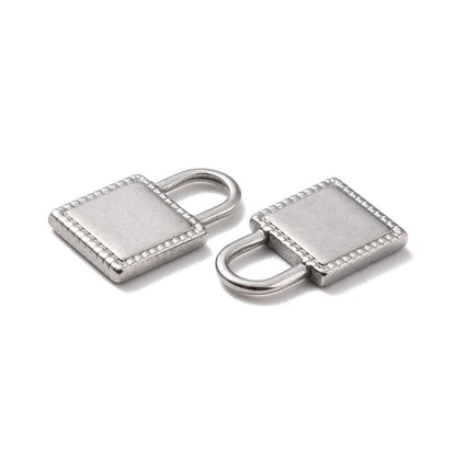 Small Padlock 304 Stainless Steel Charm, Non Tarnish,DIY Jewelry Making Supplies,Silver Components, Small Findings, Pendants, Locket, SS101