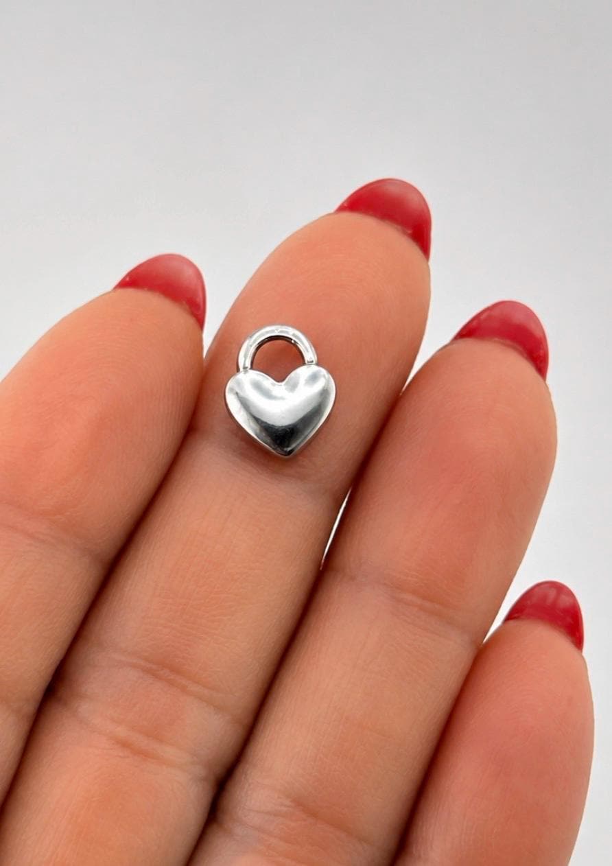 Tiny Heart Charm, 304 Solid Stainless Steel - SS097