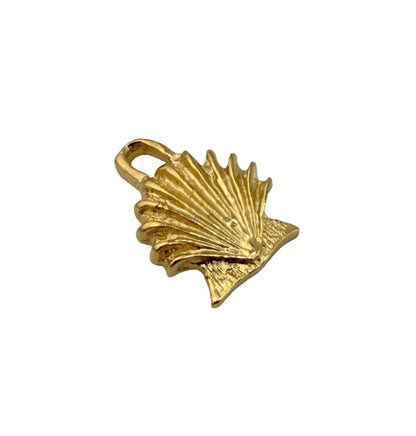 Small Seashell Charms, Satin Gold Plated - ST704