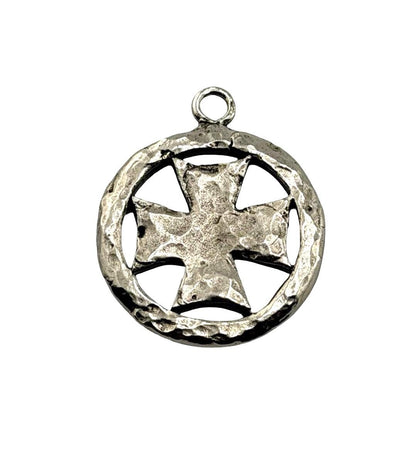 Large Cross Boho Charm, Antiqued Pewter - PT745