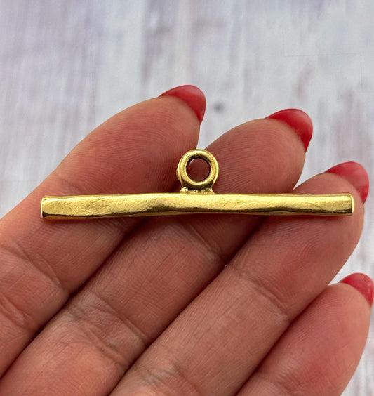 Large Single Toggle Bar, Antiqued Gold Plated - AG731