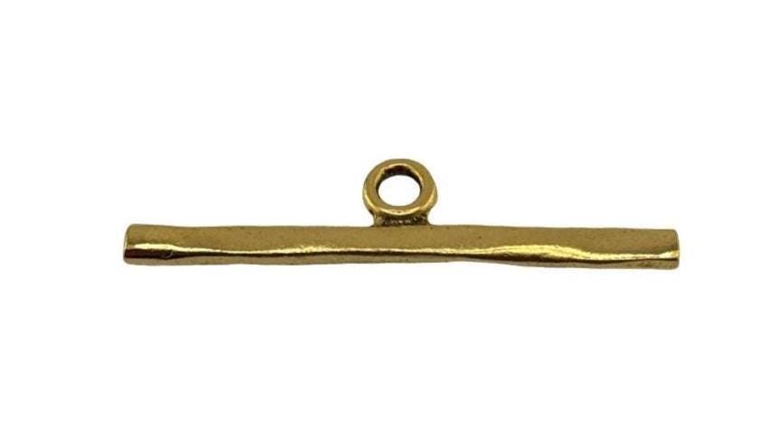 Large Single Toggle Bar, Antiqued Gold Plated - AG731