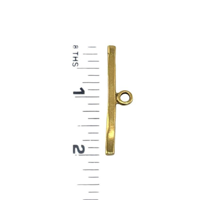 Large Single Toggle Bar, Antiqued Gold Plated - AG731