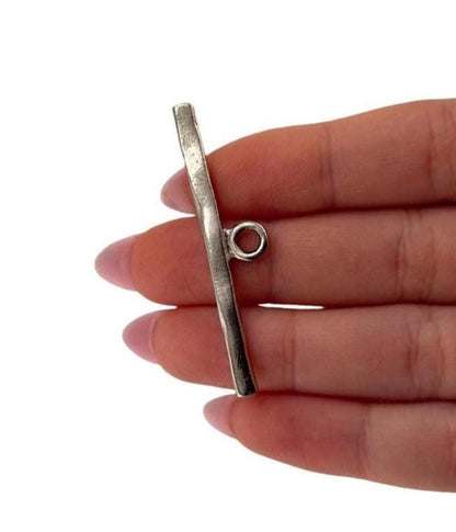 Large Single Toggle Bar, Antiqued Pewter - PT733