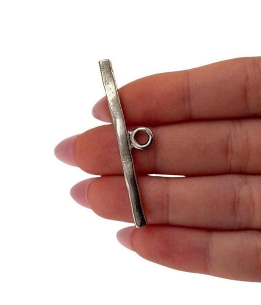 Large Single Toggle Bar, Antiqued Pewter - PT733