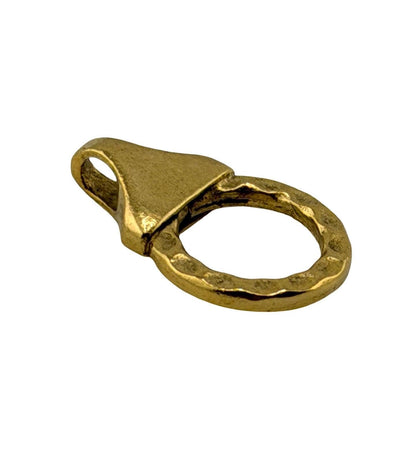 Hammered Chain End Connector & Bar, Antiqued Gold Plated - AG063/A