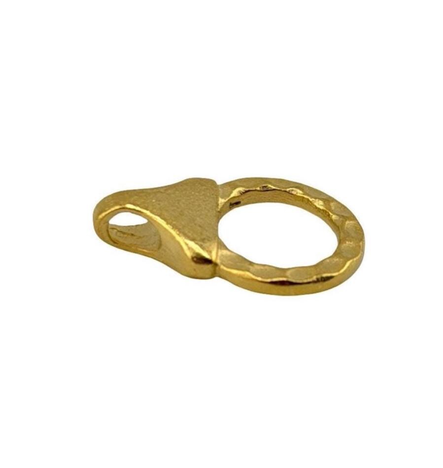 Hammered Chain End Connector & Bar, Satin Gold Plated - ST243/A