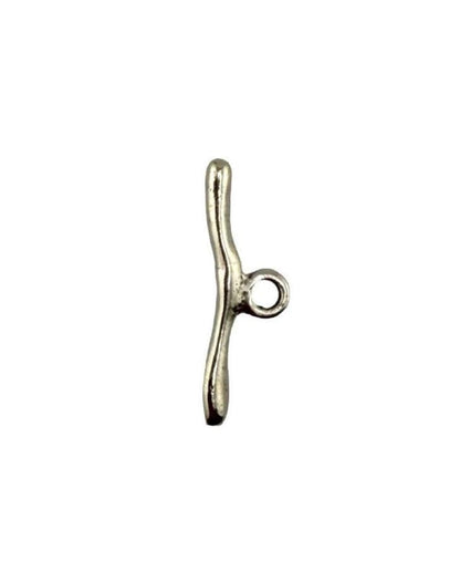 Hammered Chain End Connector & Bar, Antiqued Pewter - PT423/A