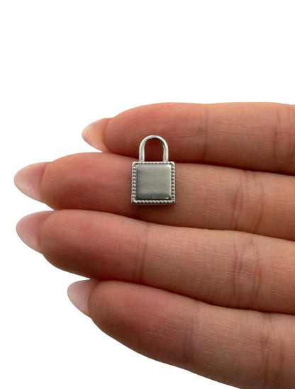 Small Padlock 304 Stainless Steel Charm, Non Tarnish,DIY Jewelry Making Supplies,Silver Components, Small Findings, Pendants, Locket, SS101