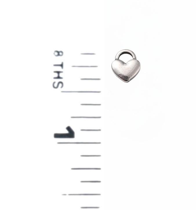 Tiny Heart Charm, 304 Solid Stainless Steel - SS097