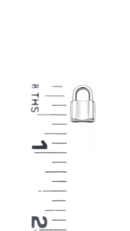 Small Padlock Charm, 304 Stainless Steel - SS099