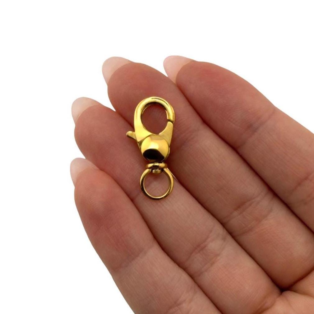 Large Swivel Lobster Claw Gold Clasps ,304 Stainless Steel - GS102
