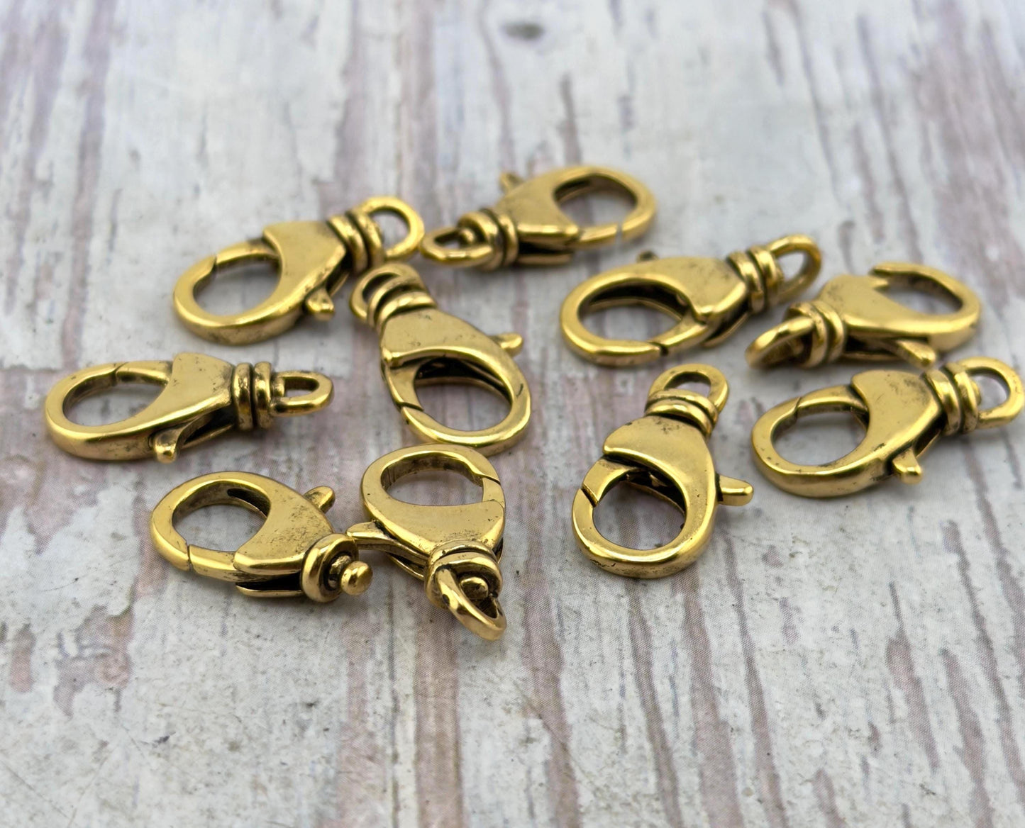 Swivel Lobster Clasp, Antiqued Gold Plated - AG048