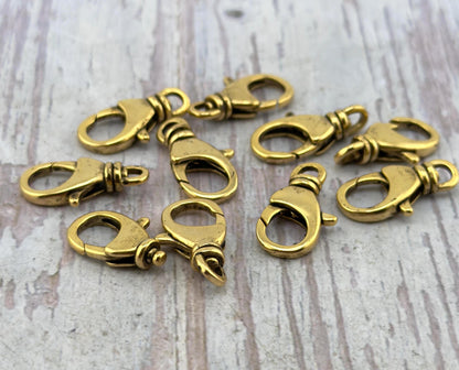 Swivel Lobster Clasp, Antiqued Gold Plated - AG048