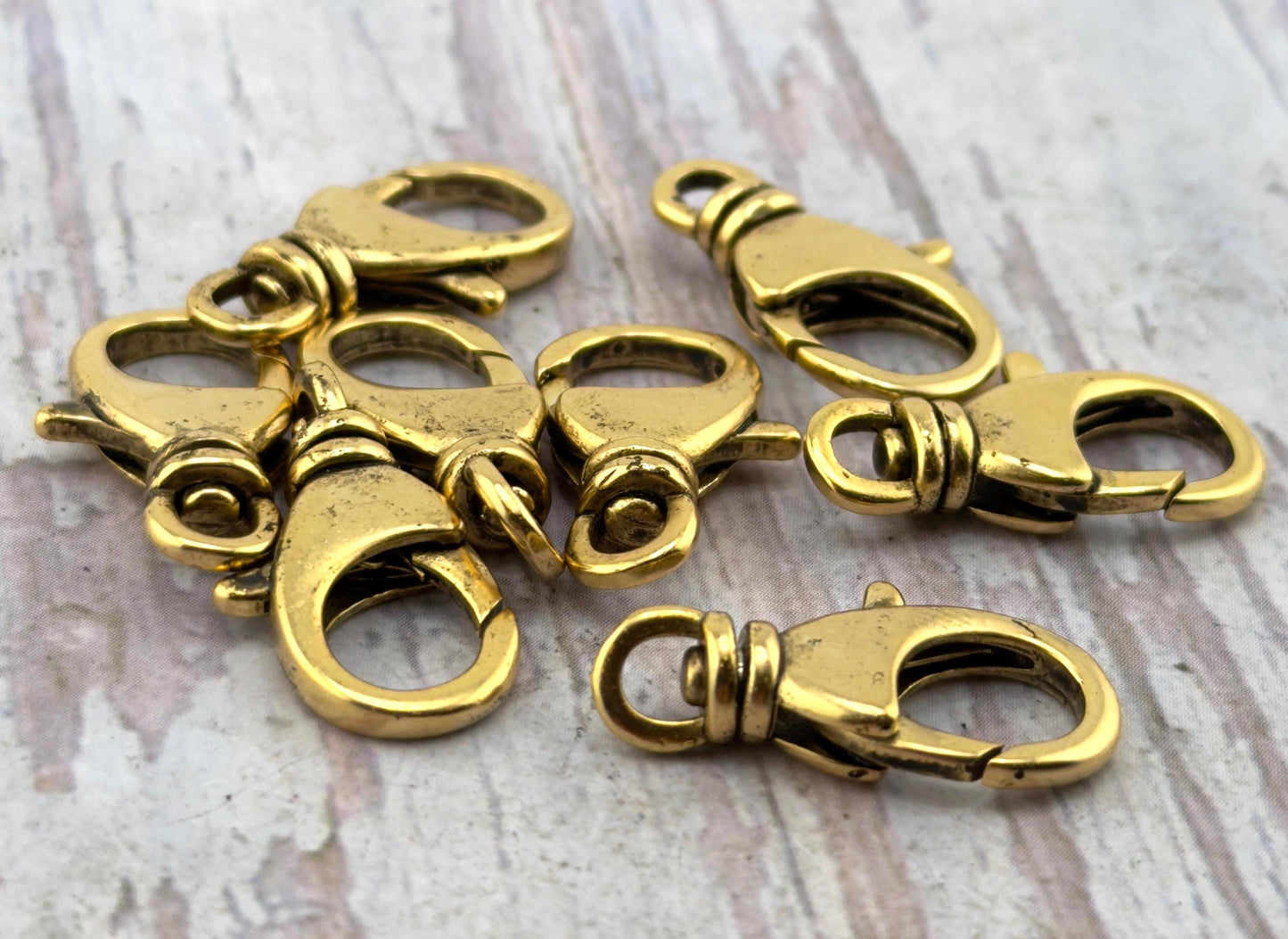 Swivel Lobster Clasp, Antiqued Gold Plated - AG048