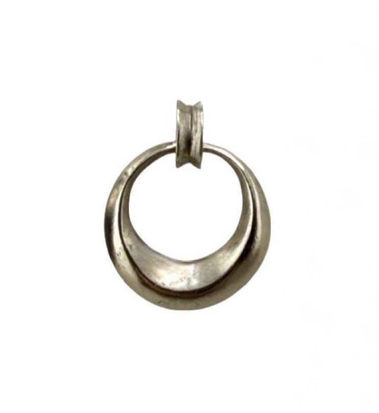 Open Circle Stud Earrings, Antiqued Pewter, PT718